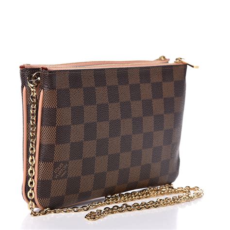 louis vuitton double zip pochette damier ebene|Louis Vuitton neverfull Damier Ebene.